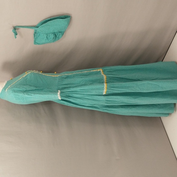 Reenactment Calico Cotton Prairie Dress Handmade OOAK 19th Century Look Costume - Picture 4 of 10